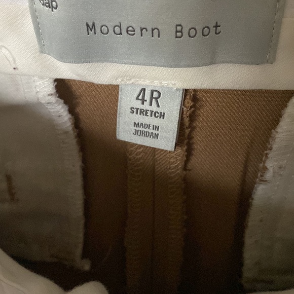 Gap modern boot 4 4r stretch light brown pants tan - Picture 4 of 6